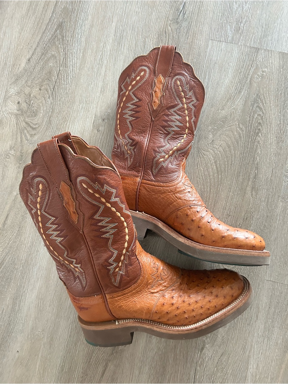 Women’s Lucchese Ostrich Cowboy Boots - size 8 1/2